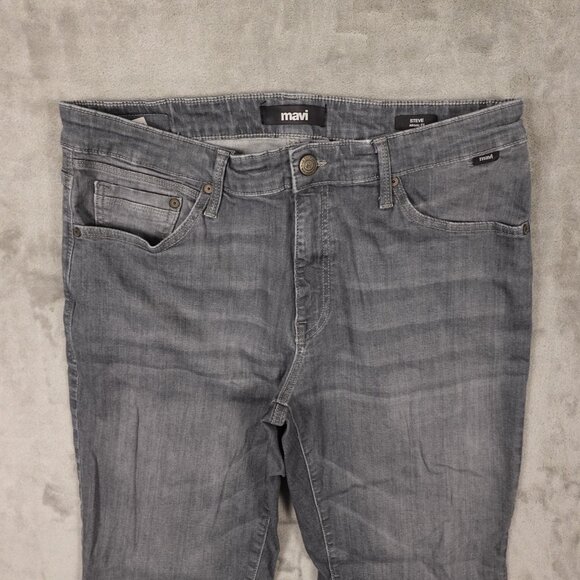 Mavi Jeans Steve Athletic fit men's 36x32 grey denim taper leg - Picture 2 of 15